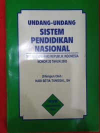 Image of Undang-undang  Sistem Pendidikan Nasional