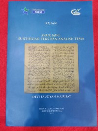 Image of Syair Jawi Suntingan Teks dan Analisis Tema